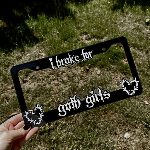 I Brake For Goth Girls Plate Cover
